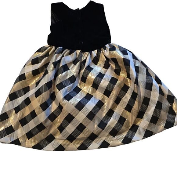 Gymboree Gold and Velvet Dress Size 6 - Picture 2 of 2
